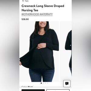 NWT Motherhood Maternity Longsleeve Crewneck Nursing Top HEATHER GRAY SIZE 2X